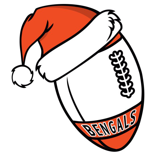 Cincinnati Bengals Football Christmas hat logo vinyl decal